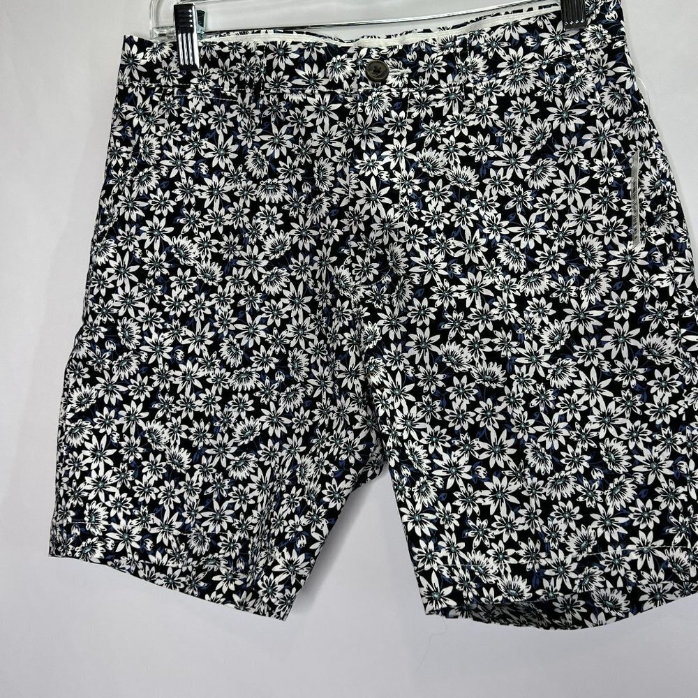 Nwt Goodthreads Blue Floral Men's Flat Front Shorts Size 20